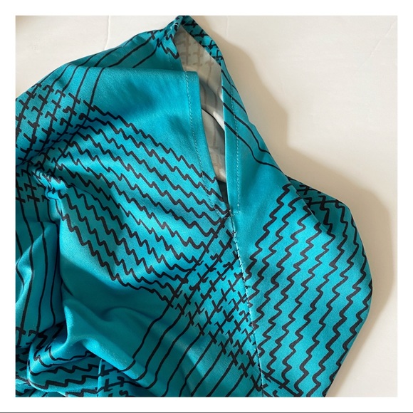 VINTAGE - CROSSROADS PRINT 80’S DAY DRESS sz. 38 - Picture 6 of 10